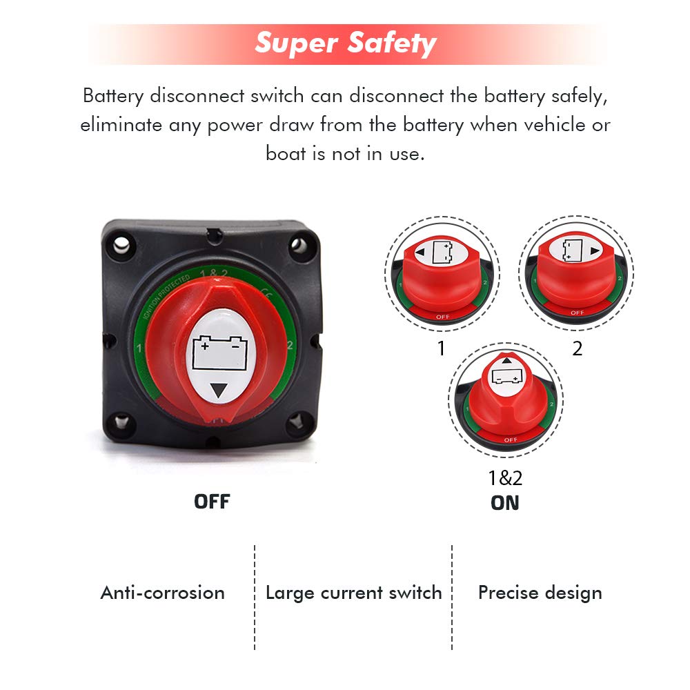 12-48V 200-1000 Amps Battery Switch M182