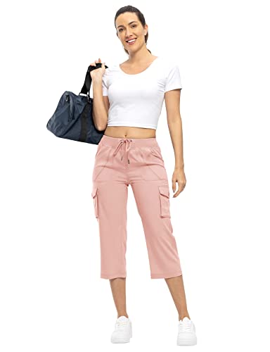 Lightweight Cotton Cargo Capris 6 Pockets Quick Dry L785583