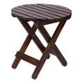 Cedar Wood Round Folding Side Table N345