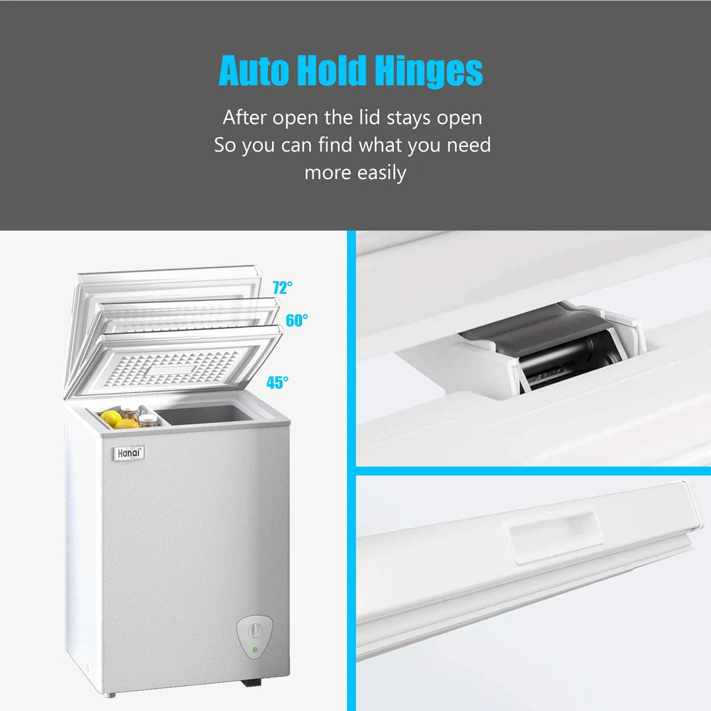 3.5 Cubic Top Open Door Chest Freezer with Removable Storage Basket P8642