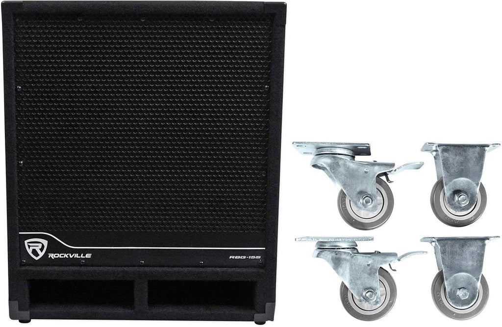 15" 1600w Active Powered PA Subwoofer with Steel Casters H8206