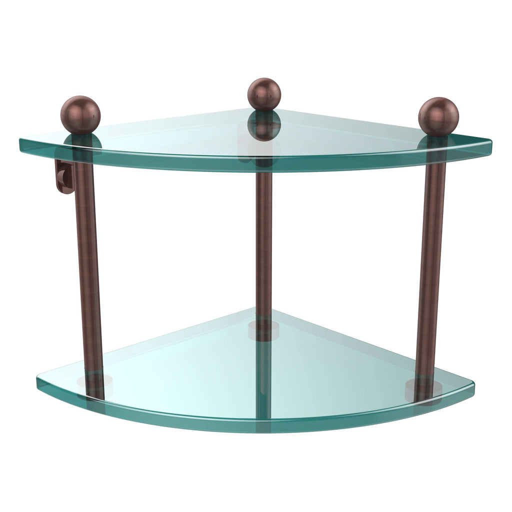 Two Tier Corner Glass Shelf R163