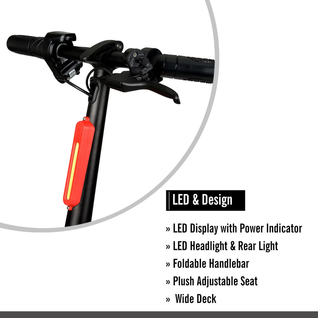36V Seated Electric Scooter with Basket, 250W Motor, Max Speed 15mph X663