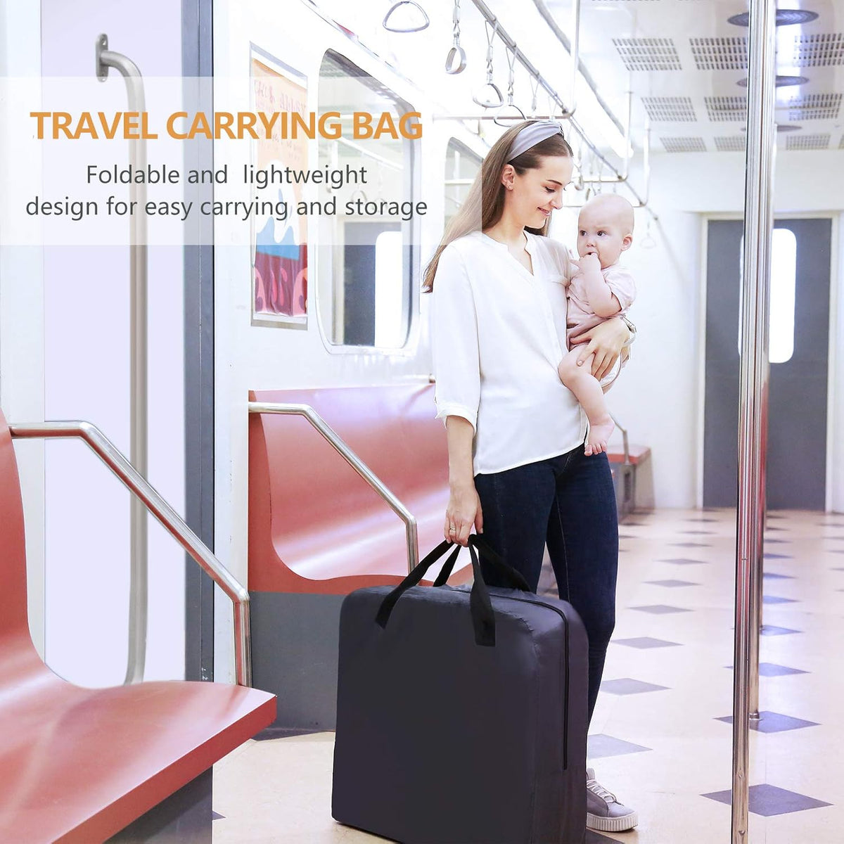 Portable Foldable Travel Crib with Carry Bag G893