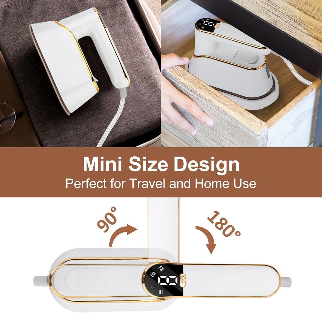 1300W Portable Handheld Clothes Steamer with LCD Screen U605099