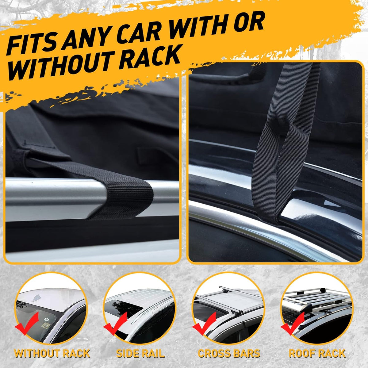 15 Cubic Feet Waterproof Soft-Shell Rooftop Cargo Carrier Bag A317