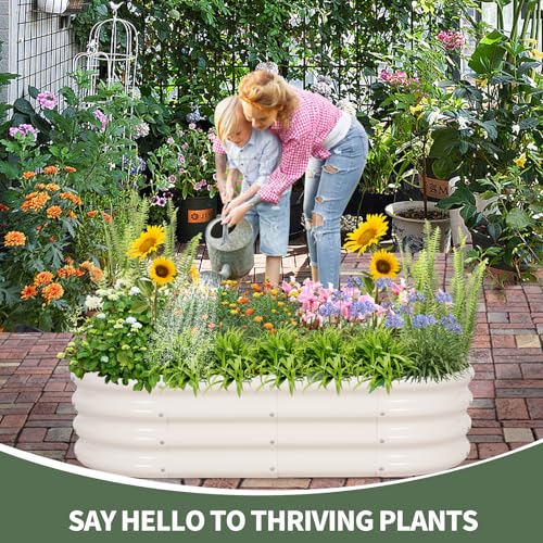 Silver 4x2x1ft Metal Raised Garden Bed 2pack O616
