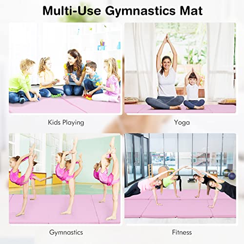 4' x 8' x 2" Folding Exercise Mat with Carry Handles Y289075