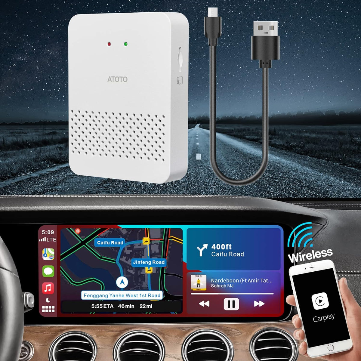 Wireless CarPlay Adapter Dongle F36033