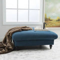 Dark Blue Upholstery Ottoman L801153