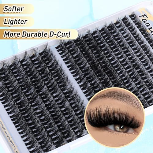 320pcs Individual Lashes D Curl Eyelash Extension Kit with Bond and Seal and Tweezers H33415