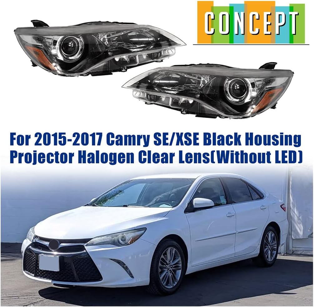 Black Housing Headlights Driver & Passenger Side O338
