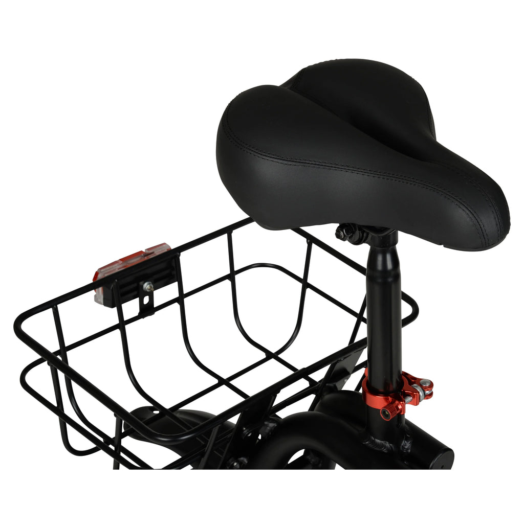36V Seated Electric Scooter with Basket, 250W Motor, Max Speed 15mph X663