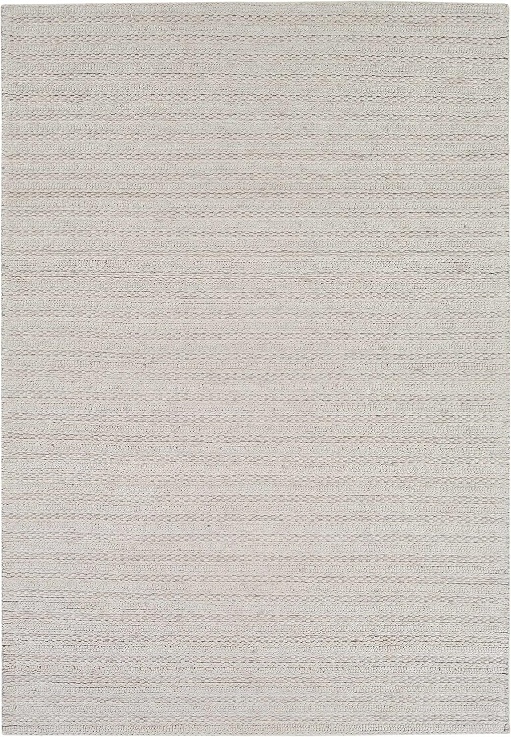 Wool & Viscose Bohemian Area Rug, Ivory, Beige, Cream, Grey, 10' x 14' Y3787