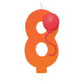 Orange Molded Numeral 8x22 with Red Balloon 3.5x22 O14440