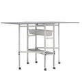 Adjustable Folding Craft Table with Metal Drawers X948