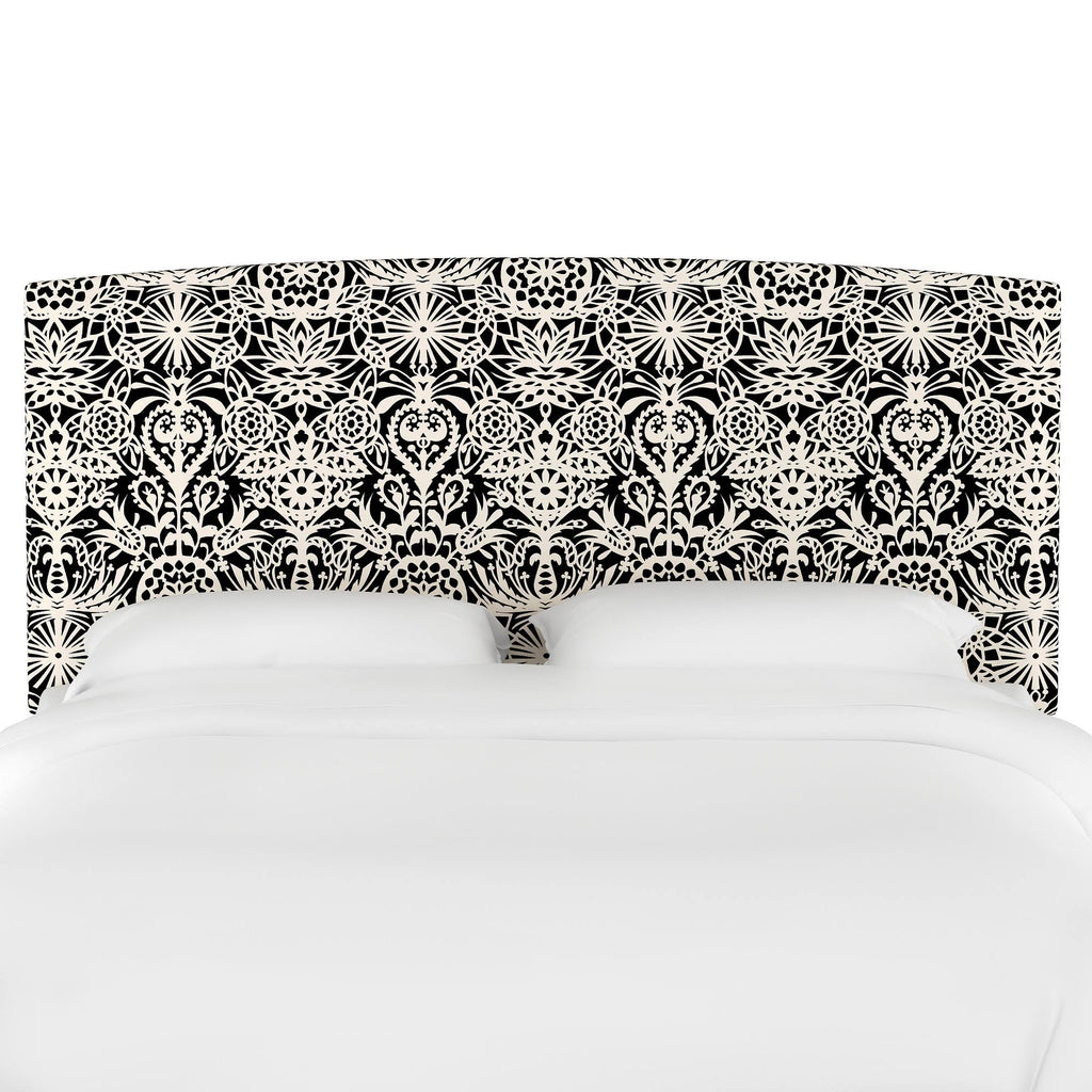 Upholstered Headboard Black White J236554