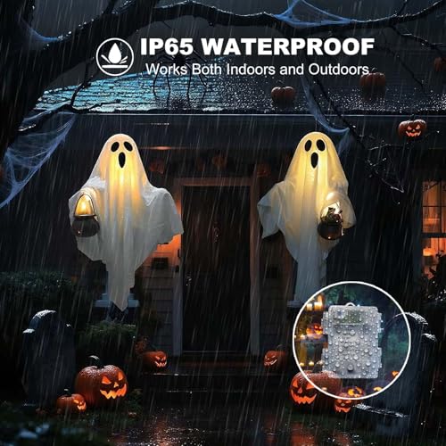 2 Pack Halloween Light Up Ghost Decorations S422