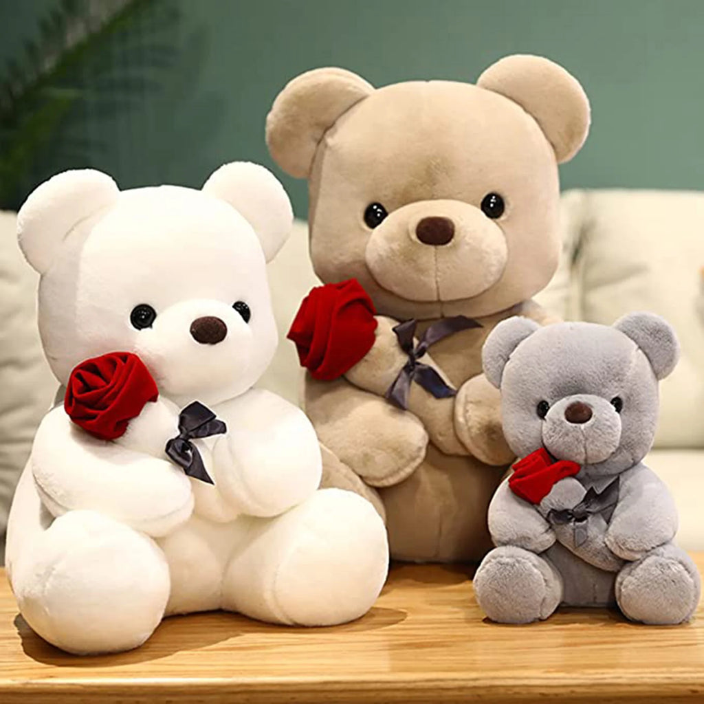 Teddy Bear with Rose Stuffed Animal Plush Toy S940
