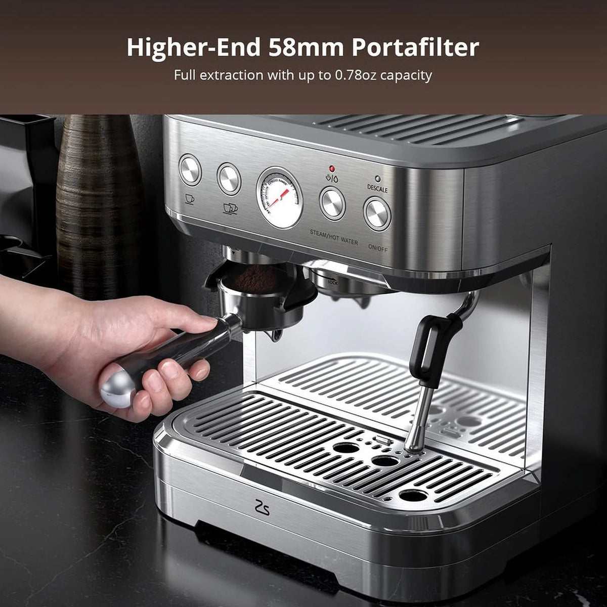 15Bar Stainless Steel Espresso Coffee Machine W13564