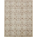 Dark Beige Beige 10' x 13' Textured Border Rug Z431