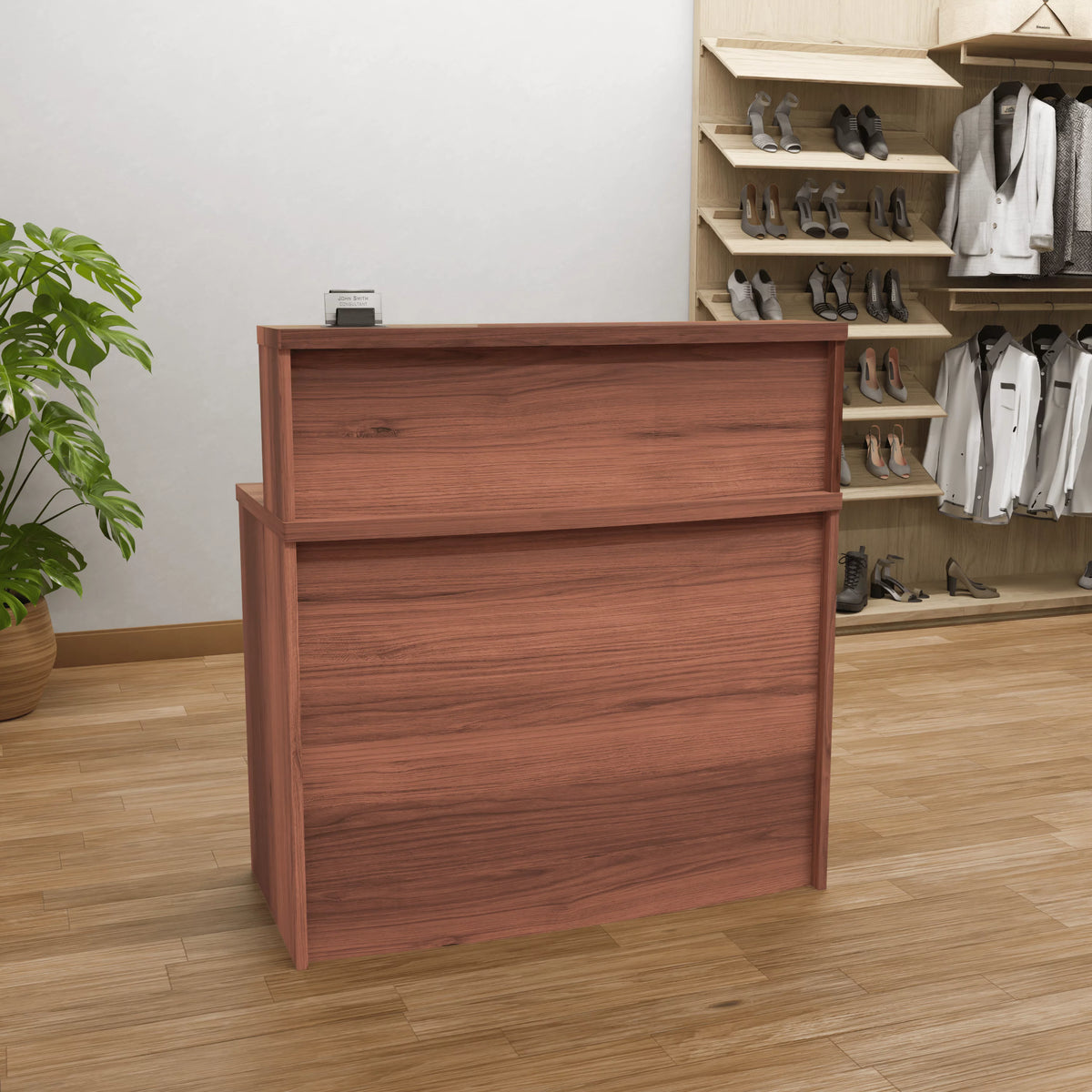 40" Modern Reception Desk with Transaction Counter E13098