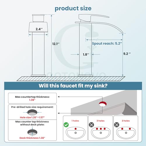 Tall Single Handle Stainless Steel Vessel Sink Faucet with Pop Up Drain, Matte Black N419