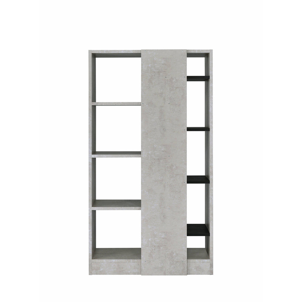Faux Concrete Black Bookshelf F477