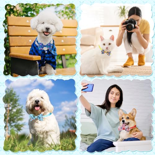 80 Pcs Dog Bow Ties Assorted Pattern D6584