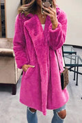 Solid Pocket Turndown Collar Outerwear G260