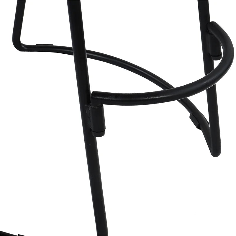30" Mango Wood & Iron Barstool Set of 3 Y55982