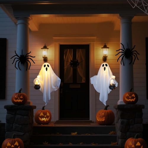 2 Pack Halloween Light Up Ghost Decorations S422