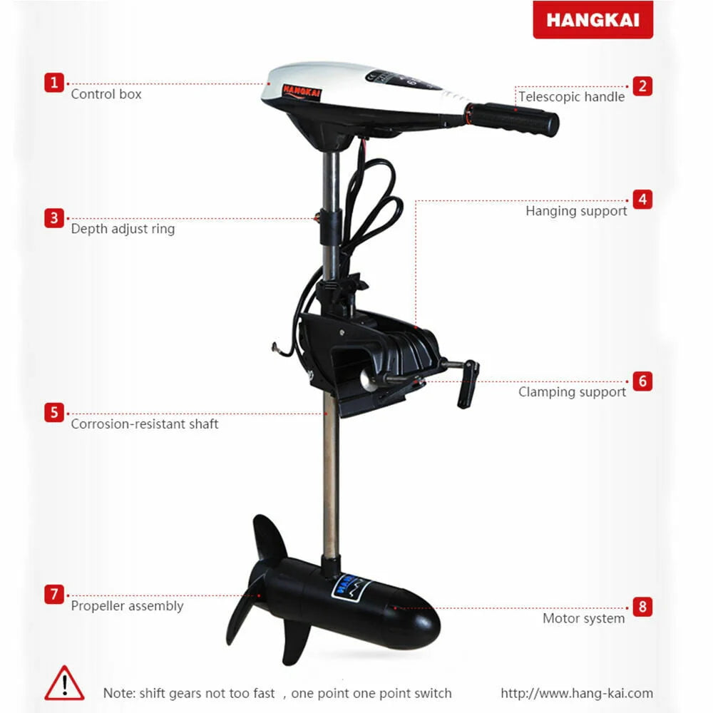 65LBS 12V Electric Trolling Outboard Motor A941262