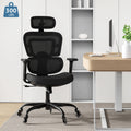 Black Ergonomic Mesh Office Chair with Lumbar Support and Wheels G898940