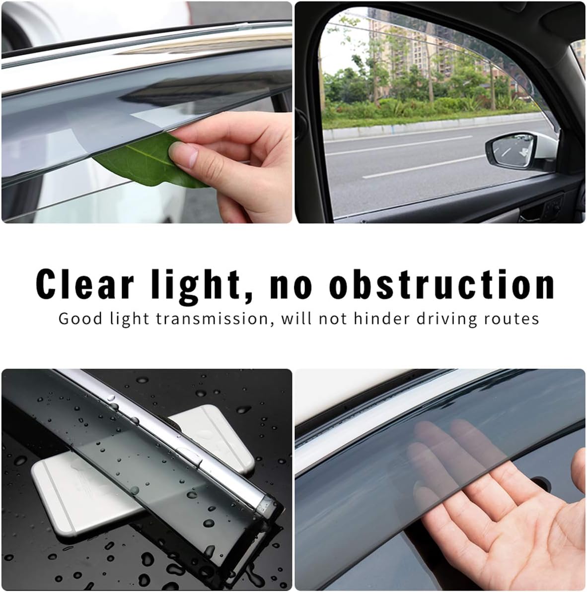 Smoke Side Window Deflectors for Audi A3 Sedan U4059