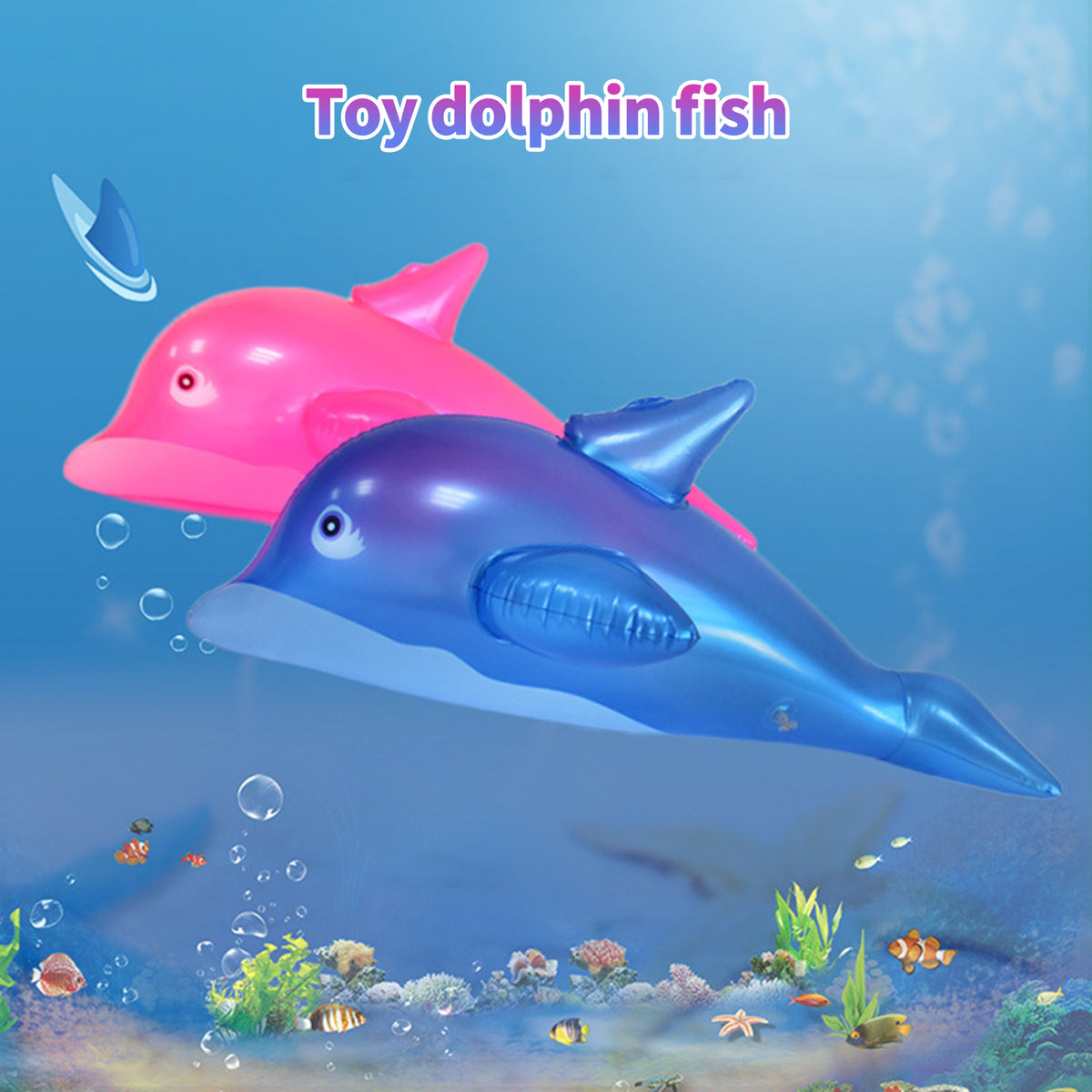 Inflatable Dolphin Fish PVC Toy for Swimming Pool W251