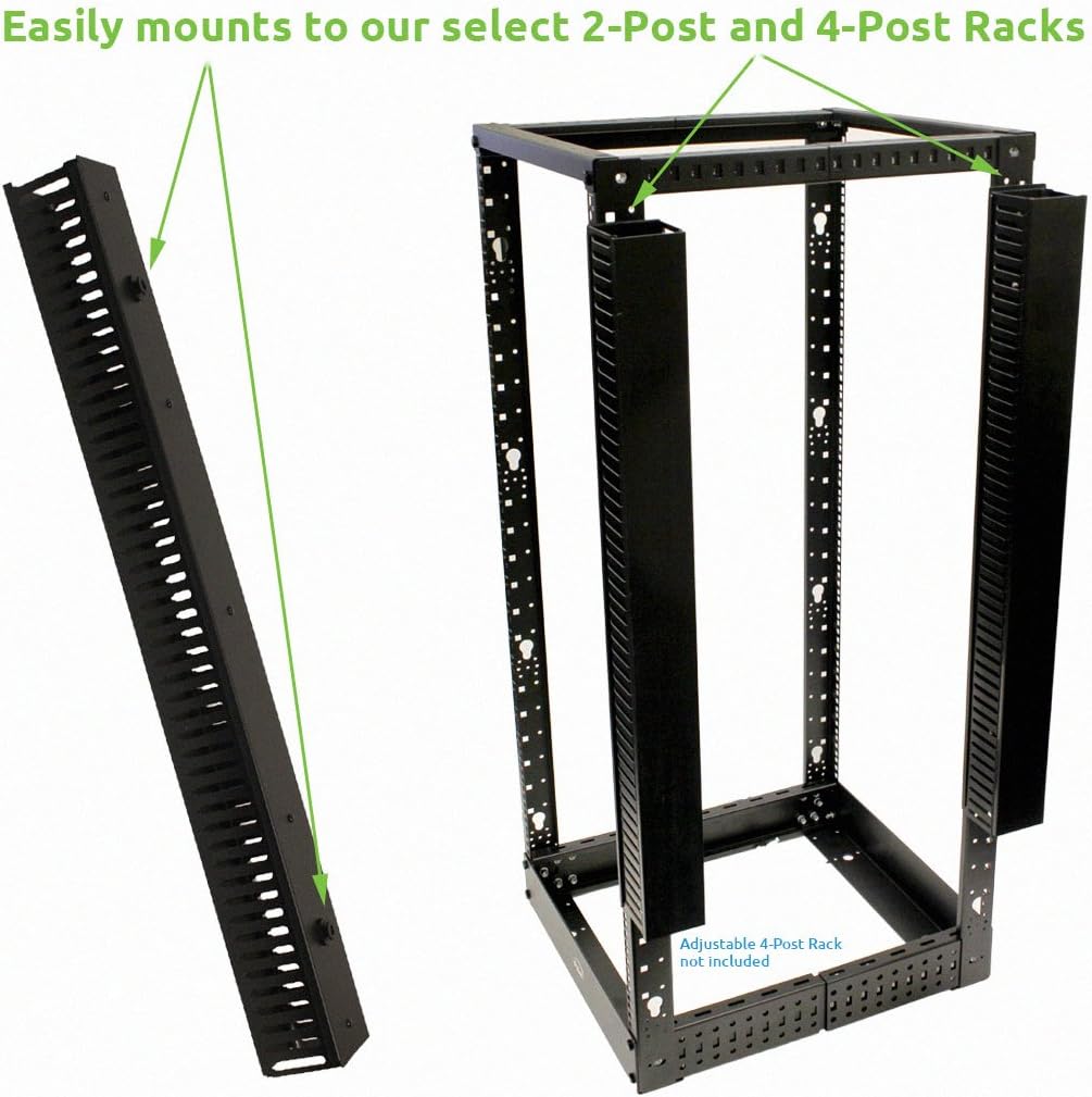 1 Channel Steel Vertical Duct Cable Manager 68 Inches C954
