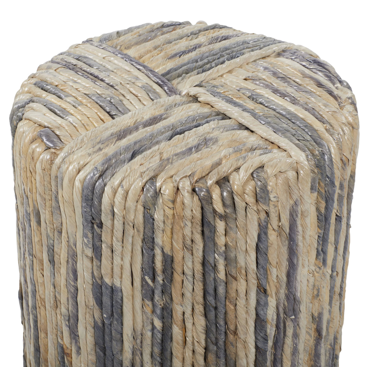 15" x 18" Multi Colored Banana Leaf Woven Accent Table L283