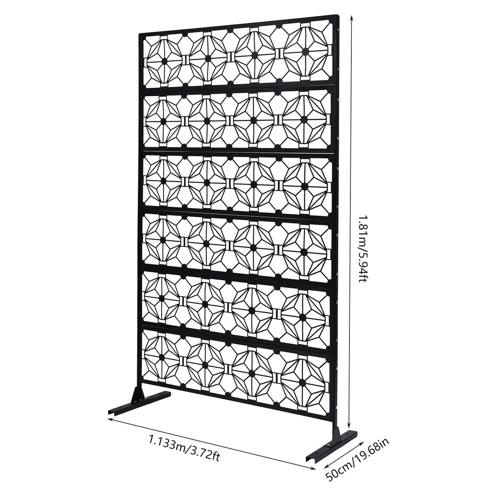Steel Garden Flower Pattern Privacy Screen Panel Y620