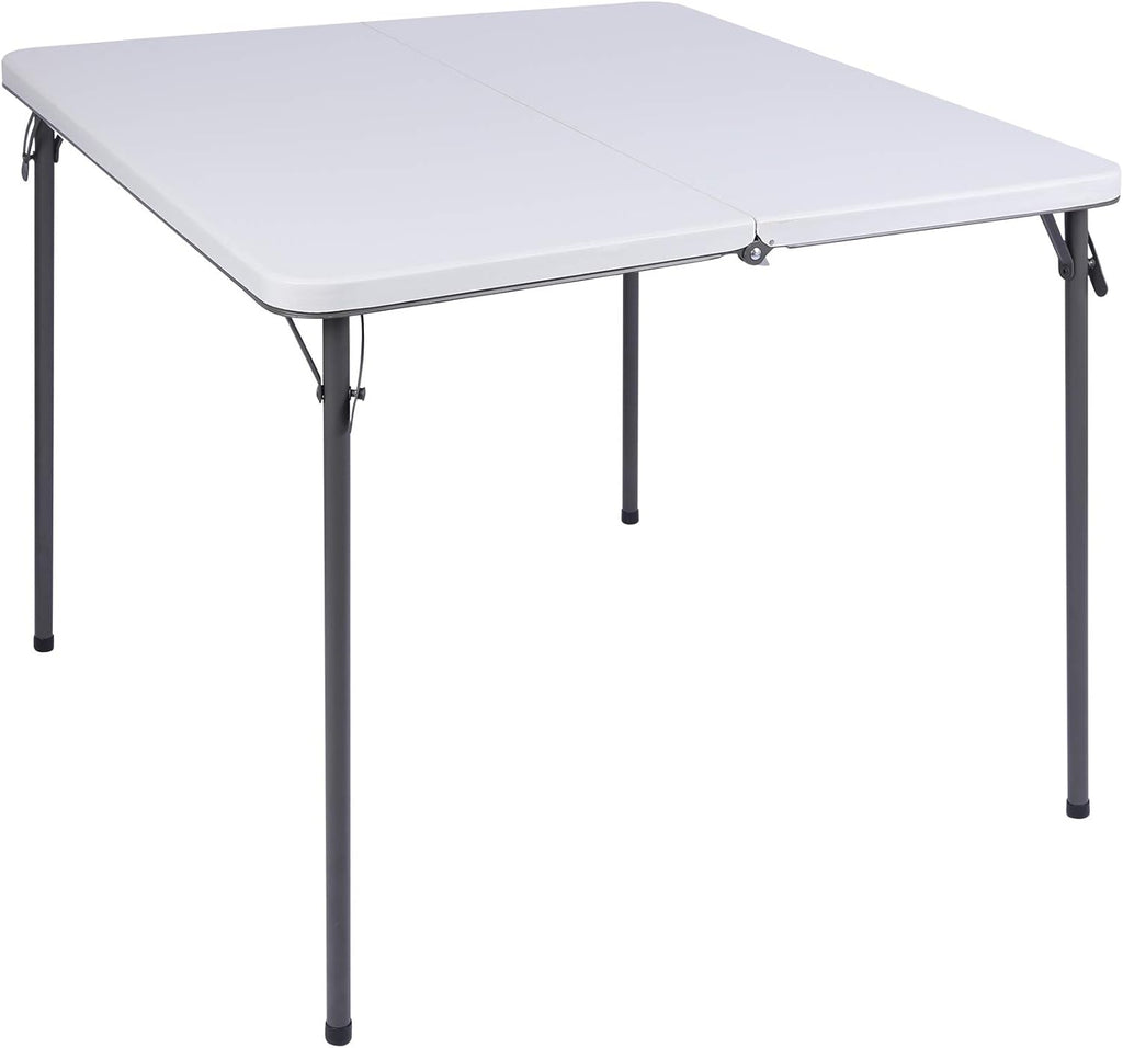 34 Folding Card Table Square with Resin Top, Brown T904