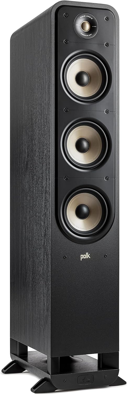 Walnut Tower Speaker with 1" Tweeter & Three 6.5" Woofers O5697