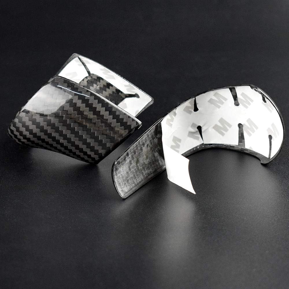 2pcs Carbon Fiber Car Gear Shift Knob Cover Handle Sticker Interior Trim V30498