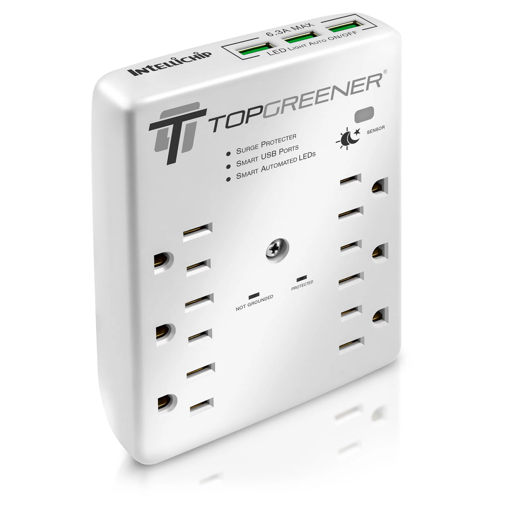 6 Outlet Surge Protector Wall Tap Power Strip K732975
