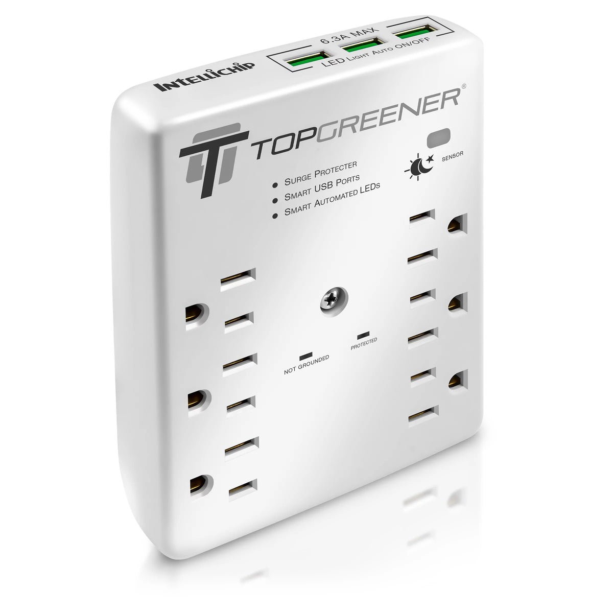 6 Outlet Surge Protector Wall Tap Power Strip K732975