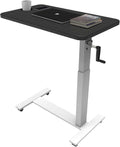 Mobile Laptop Standing Table Rolling Computer Workstation Cart with Brake Casters A304859