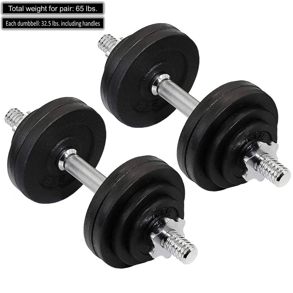 Adjustable Cast Iron Dumbbells Set N158042