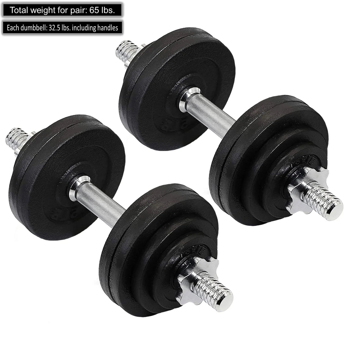 Adjustable Cast Iron Dumbbells Set N158042