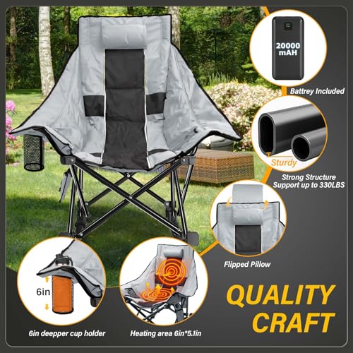 Oversize Heated Rocking Camping Chair L1612