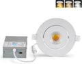 4 Inch Ultra-Thin Adjustable LED Recessed Lighting with Junction Box, 9 Watts 750lm Dimmable, 4pack F42873