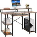 Computer Desk with Keyboard Tray, Hutch, Bookshelf, CPU Stand, Monitor Stand E226